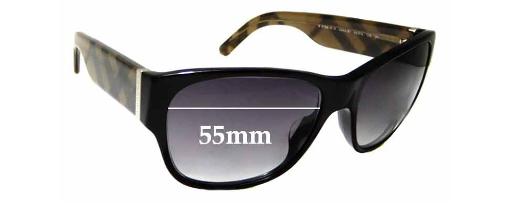 Sunglass Fix Replacement Lenses for Burberry B 4104-M-A - 55mm Wide