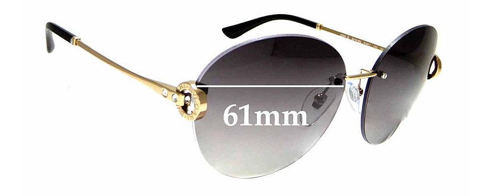 Sunglass Fix Replacement Lenses for Bvlgari 6091-B - 61mm Wide