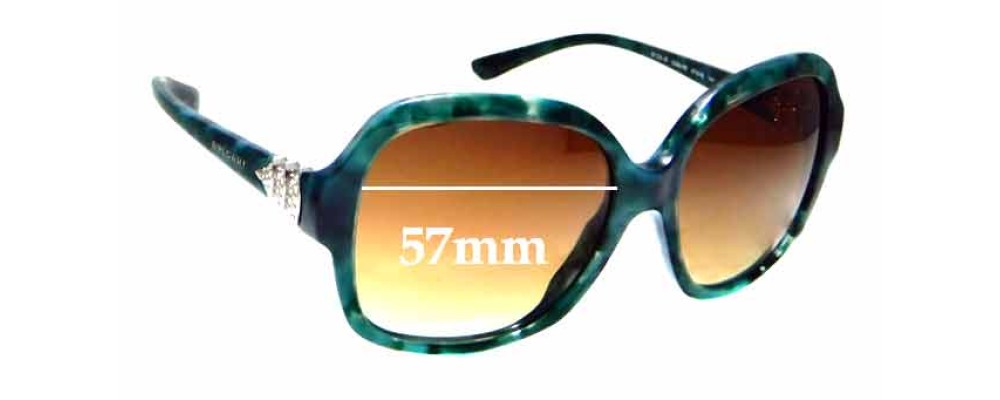 Sunglass Fix Replacement Lenses for Bvlgari 8124-B - 57mm Wide
