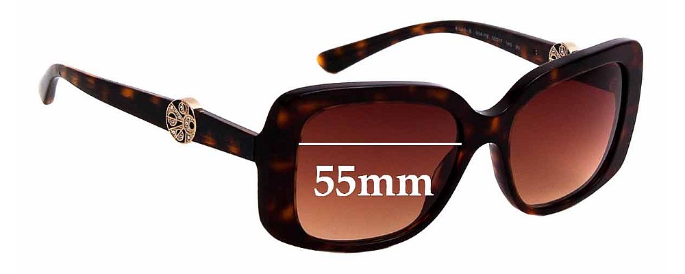 Sunglass Fix Replacement Lenses for Bvlgari 8146-B - 55mm Wide
