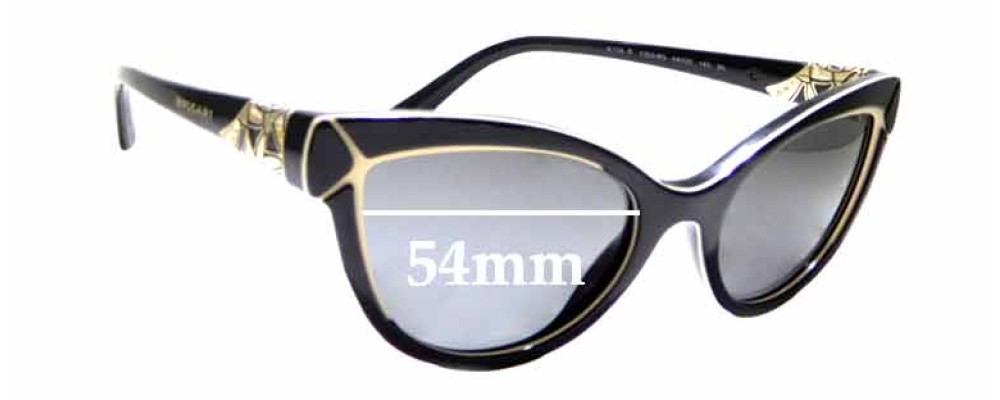 Sunglass Fix Replacement Lenses for Bvlgari 8156-B - 54mm Wide