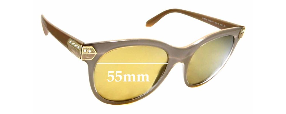 Sunglass Fix Replacement Lenses for Bvlgari 8185-B - 55mm Wide