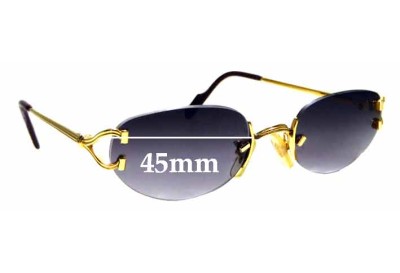 Cartier 1902197 Replacement Lenses 45mm wide 