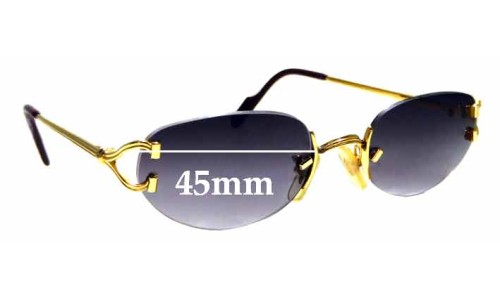 Sunglass Fix Replacement Lenses for Cartier 1902197 - 45mm Wide 