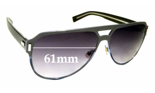Sunglass Fix Replacement Lenses for Christian Dior Homme Black Tie 2.0SD  - 61mm Wide 