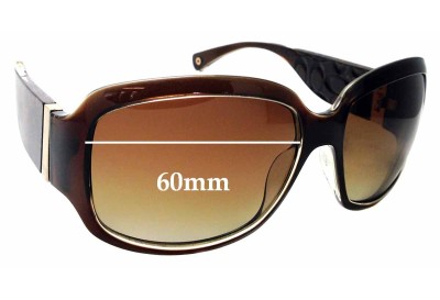 Coach S618 Christiana Replacement Lenses 60mm wide 