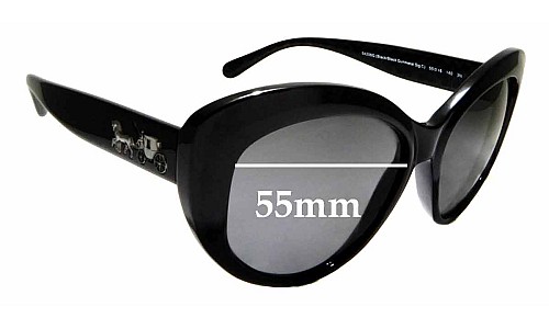 Sunglass Fix Replacement Lenses for Coach HC8206 - 55mm Wide 