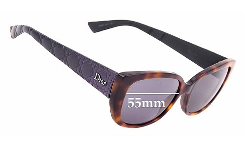 Sunglass Fix Replacement Lenses for Christian Dior Lady 2R - 55mm Wide 