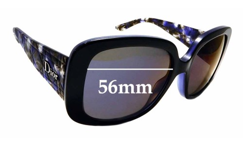 Sunglass Fix Replacement Lenses for Christian Dior Lady Lady 1 - 56mm Wide 