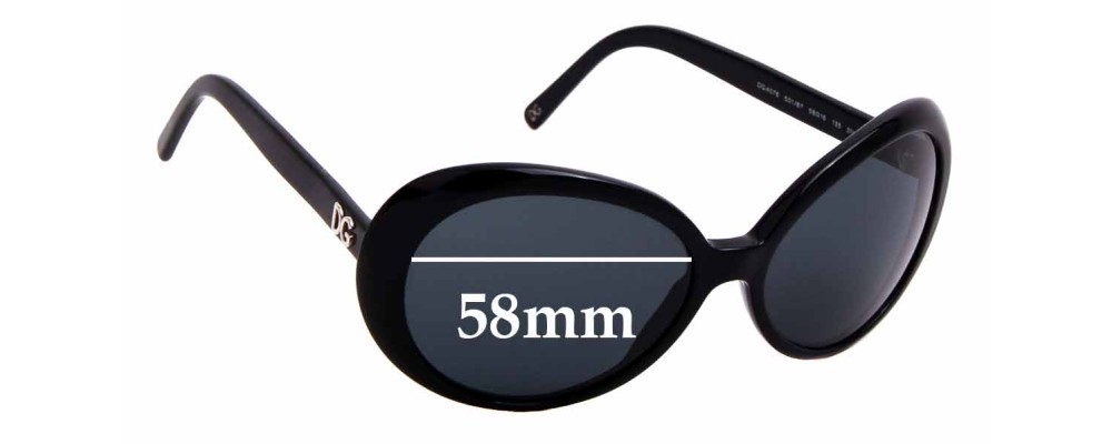 Sunglass Fix Replacement Lenses for Dolce & Gabbana DG4076 - 58mm Wide