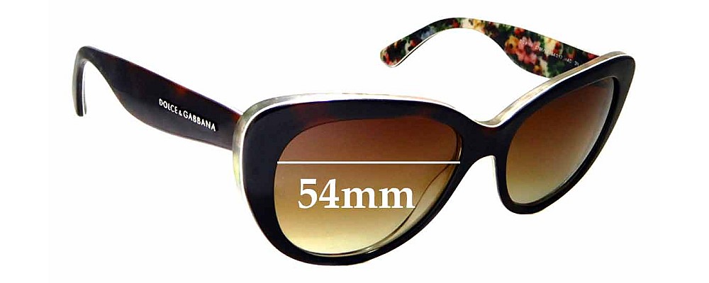 Sunglass Fix Replacement Lenses for Dolce & Gabbana DG4189 - 54mm wide