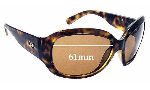 Sunglass Fix Replacement Lenses for Dolce & Gabbana DG8066 - 61mm Wide 