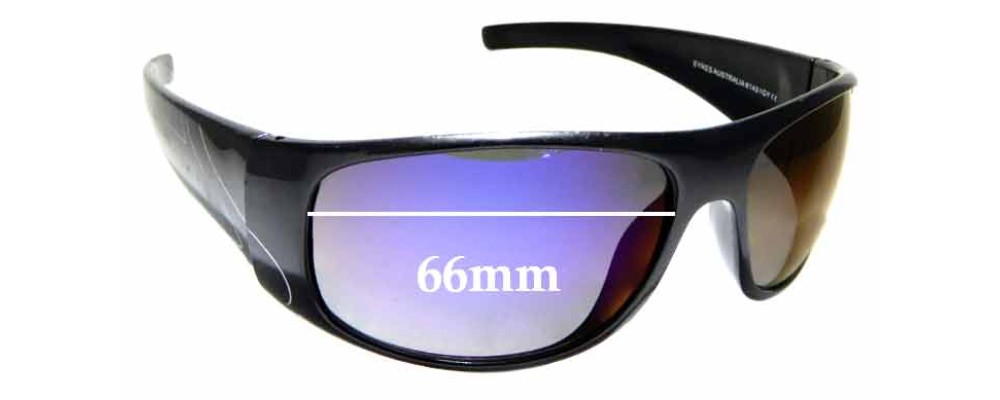 Sunglass Fix Replacement Lenses for Eyres Australia Safety 614 - 66mm wide