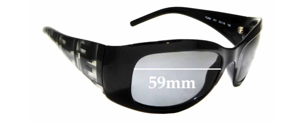 Fendi FS 299 Replacement Lenses 59mm by 
