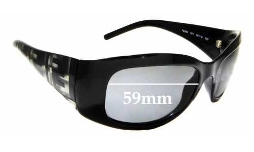 Sunglass Fix Replacement Lenses for Fendi FS 299 - 59mm Wide 