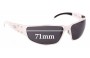 Sunglass Fix Replacement Lenses for Gatorz Velocity - 71mm Wide 