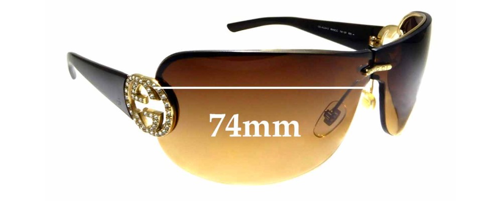 Sunglass Fix Replacement Lenses for Gucci GG4224S - 74mm wide