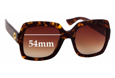 Sunglass Fix Replacement Lenses for Gucci GG0036S -  54mm wide 