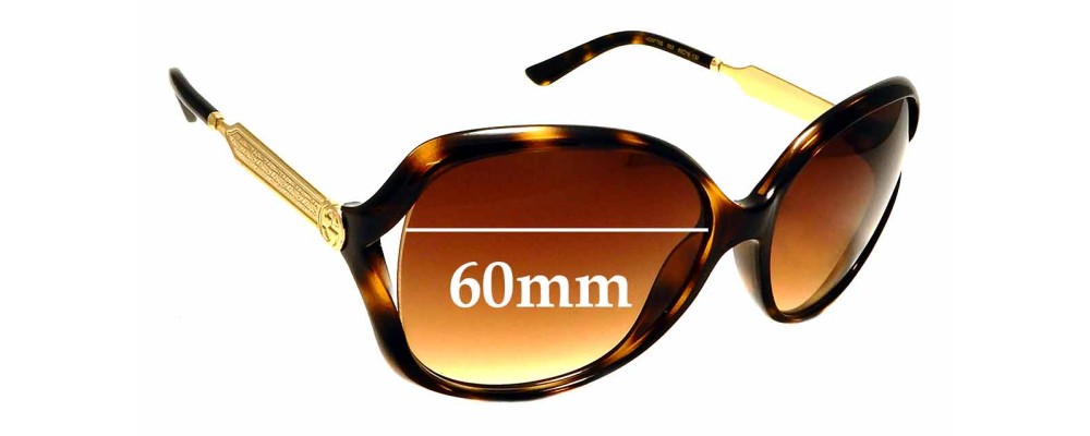 Sunglass Fix Replacement Lenses for Gucci GG0076/S - 60mm Wide