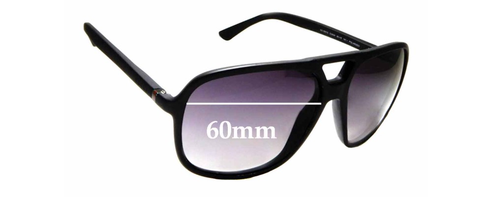 Sunglass Fix Replacement Lenses for Gucci GG1091/S - 60mm Wide