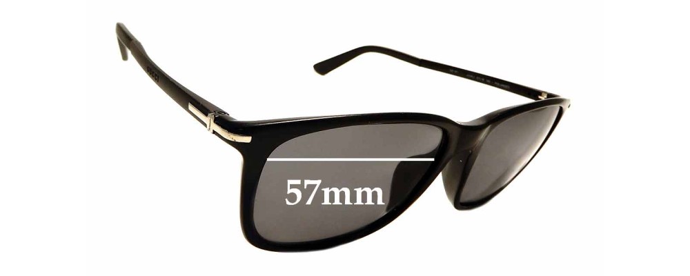 Sunglass Fix Replacement Lenses for Gucci GG 1107F/S - 57mm wide