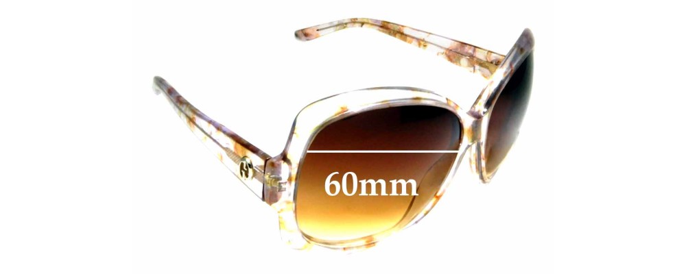 Sunglass Fix Replacement Lenses for Gucci GG3581/S - 60mm Wide