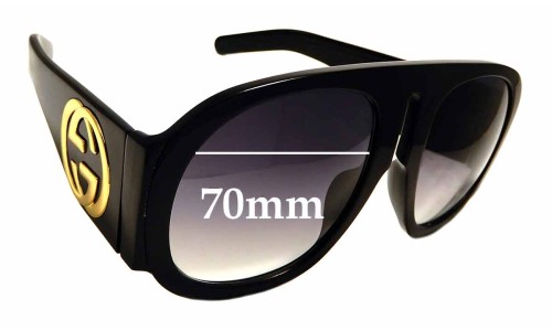 Sunglass Fix Replacement Lenses for Gucci GG0152/S - 70mm Wide 