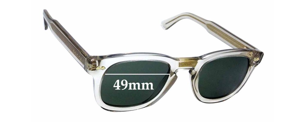 Sunglass Fix Replacement Lenses for Gucci GG0182S - 49mm wide