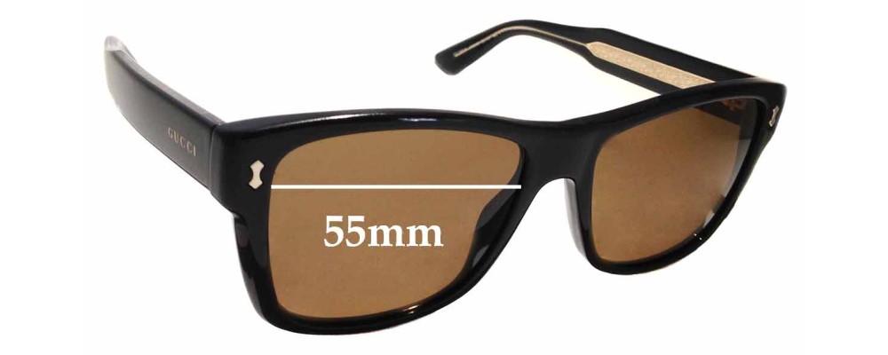 Sunglass Fix Replacement Lenses for Gucci GG1149/S - 55mm Wide