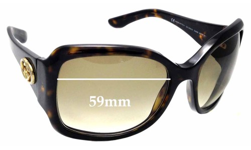 Sunglass Fix Replacement Lenses for Gucci GG2965/S - 59mm Wide 