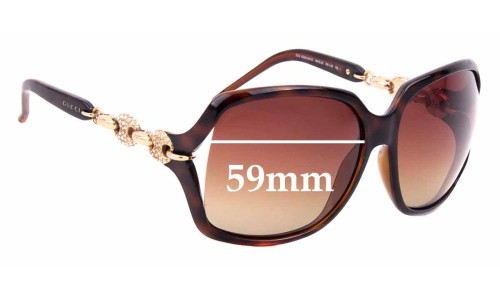 Sunglass Fix Replacement Lenses for Gucci GG3584/N/S - 59mm Wide 