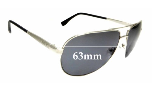 Sunglass Fix Replacement Lenses for Guess GU6829 - 63mm Wide 