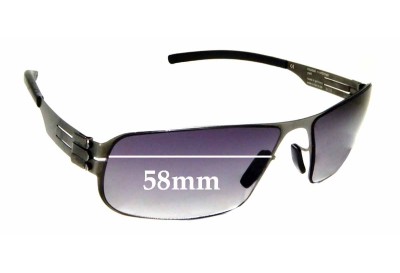 IC! Berlin Model Mortimer Replacement Lenses 58mm wide 