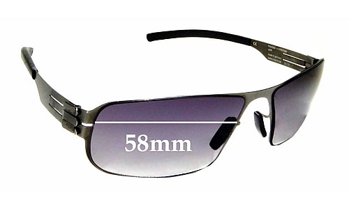 Sunglass Fix Replacement Lenses for IC! Berlin Model Mortimer - 58mm Wide 