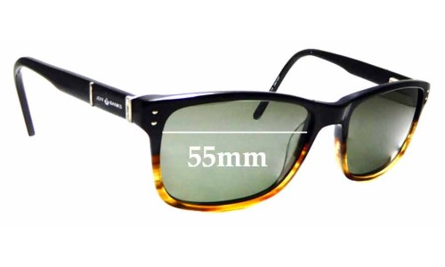 Sunglass Fix Replacement Lenses for Jeff Banks JB Sun Rx 03 - 55mm Wide 
