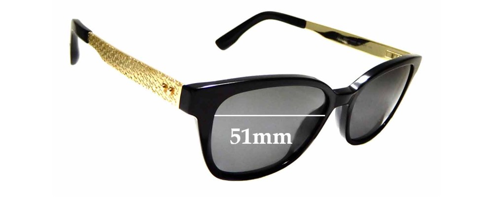 Sunglass Fix Replacement Lenses for Jimmy Choo 160 - 51mm wide