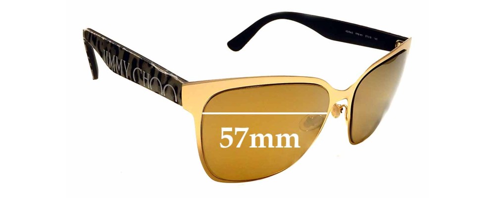 Sunglass Fix Replacement Lenses for Jimmy Choo Keira - 57mm Wide