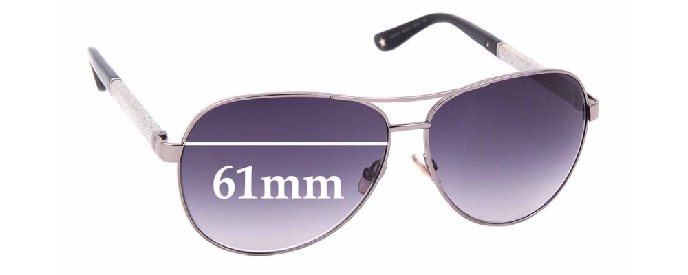 Sunglass Fix Replacement Lenses for Jimmy Choo Lexie/S - 61mm Wide