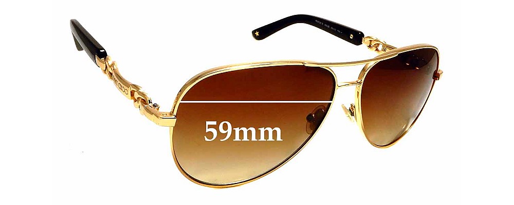 Sunglass Fix Replacement Lenses for Jimmy Choo Reese/S - 59mm wide