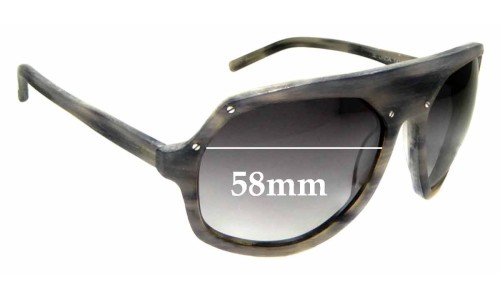 Sunglass Fix Replacement Lenses for Linda Farrow Grabs For Ups - 58mm Wide 