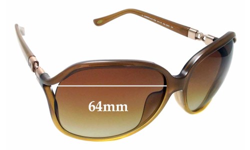 Sunglass Fix Replacement Lenses for Loewe SLW785G - 64mm Wide 