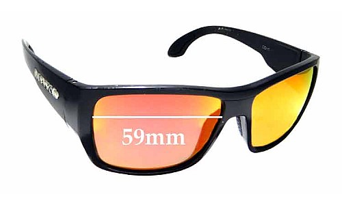 Sunglass Fix Replacement Lenses for Mako Covert 9596 - 59mm Wide 