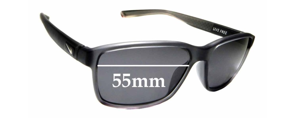 Sunglass Fix Replacement Lenses for Nike 7092 Live Free - 55mm Wide
