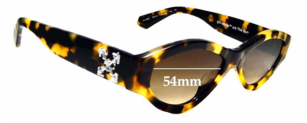 Sunglass Fix Replacement Lenses for Off White HU4002 - 54 mm wide