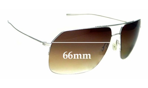 Sunglass Fix Replacement Lenses for Oliver Peoples Bechet - 66mm Wide 