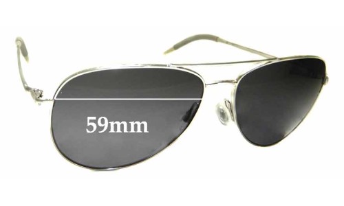 Sunglass Fix Replacement Lenses for Oliver Peoples Kannon OV1191-S - 59mm Wide 