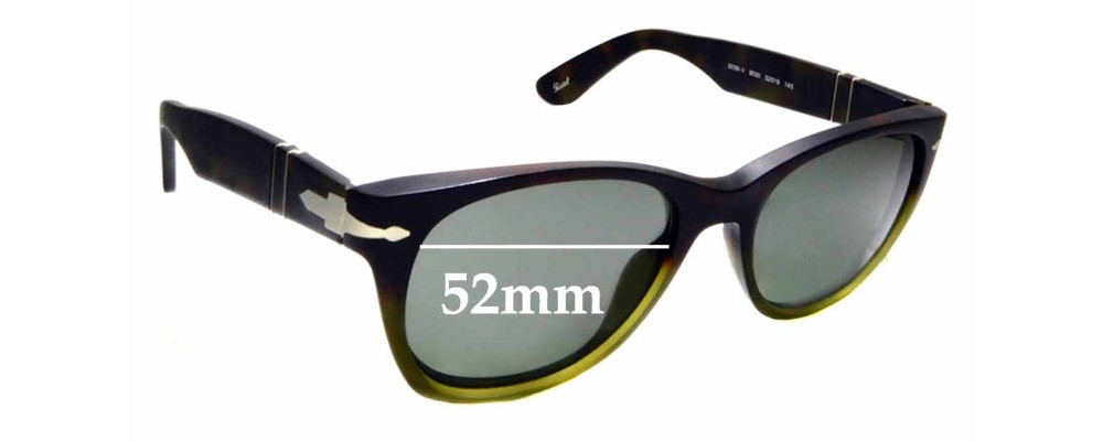 Sunglass Fix Replacement Lenses for Persol 3039-V - 52mm Wide