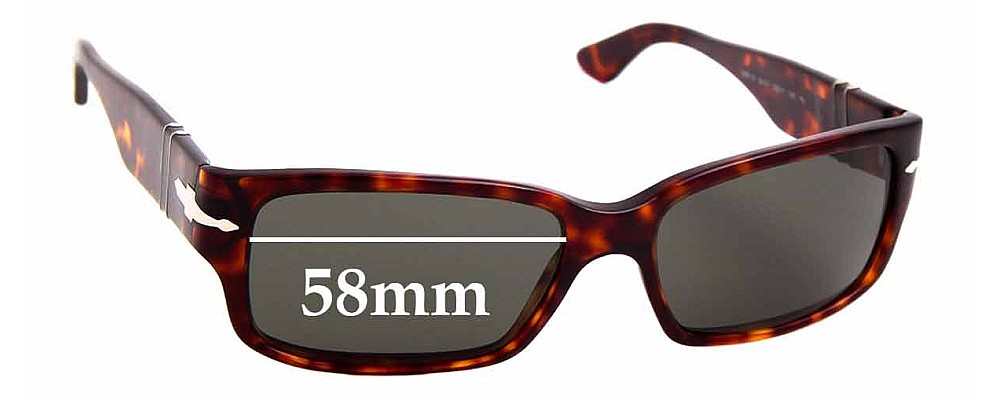 Sunglass Fix Replacement Lenses for Persol 3087-S - 58mm Wide