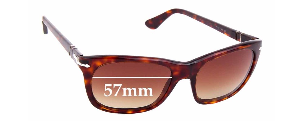 Sunglass Fix Replacement Lenses for Persol 3135-S - 57mm Wide