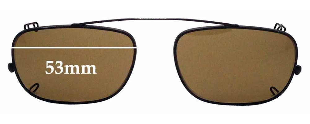 Sunglass Fix Replacement Lenses for Persol PO3031-C Clip On - 53mm Wide